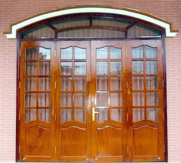 cửa sắt giả gỗ đẹp - cơ khí trần mười