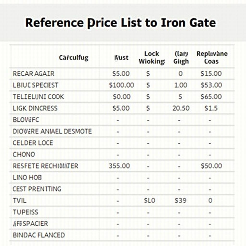 Bảng giá tham khảo dịch vụ sửa cửa sắt tại Quận Tân Phú, bao gồm sửa khóa, hàn, thay bản lề và chống rỉ sét