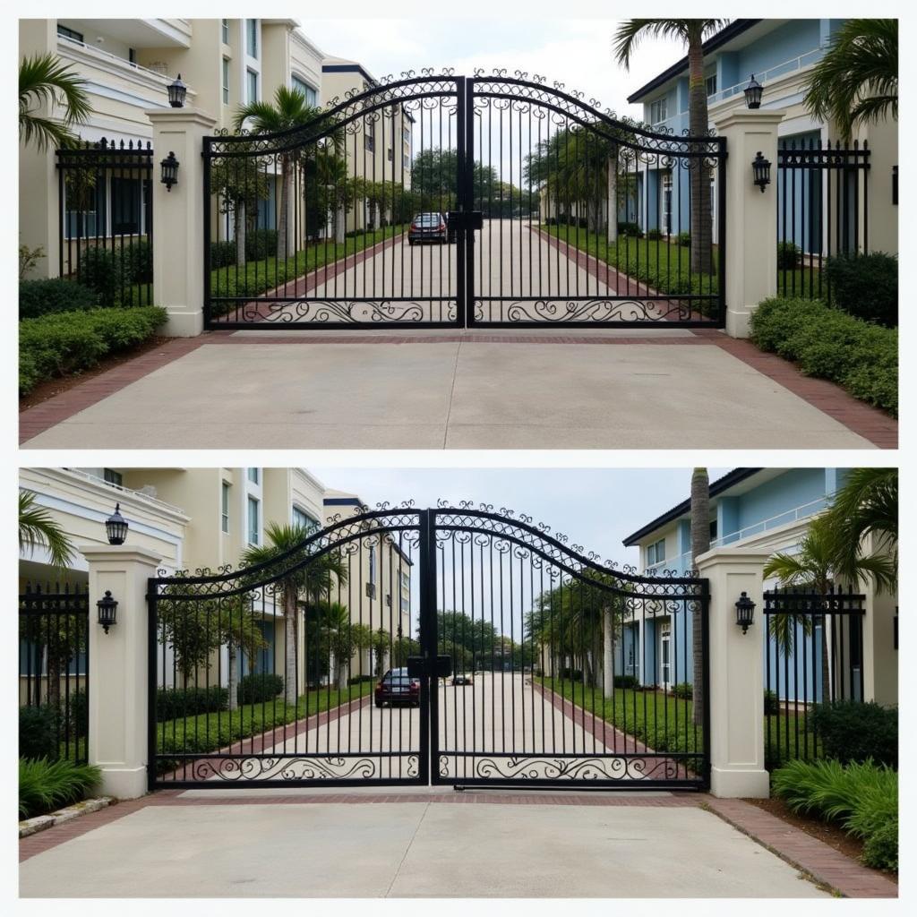 Hình ảnh trước và sau khi sửa chữa cổng cửa sắt tại Quận Bình Tân