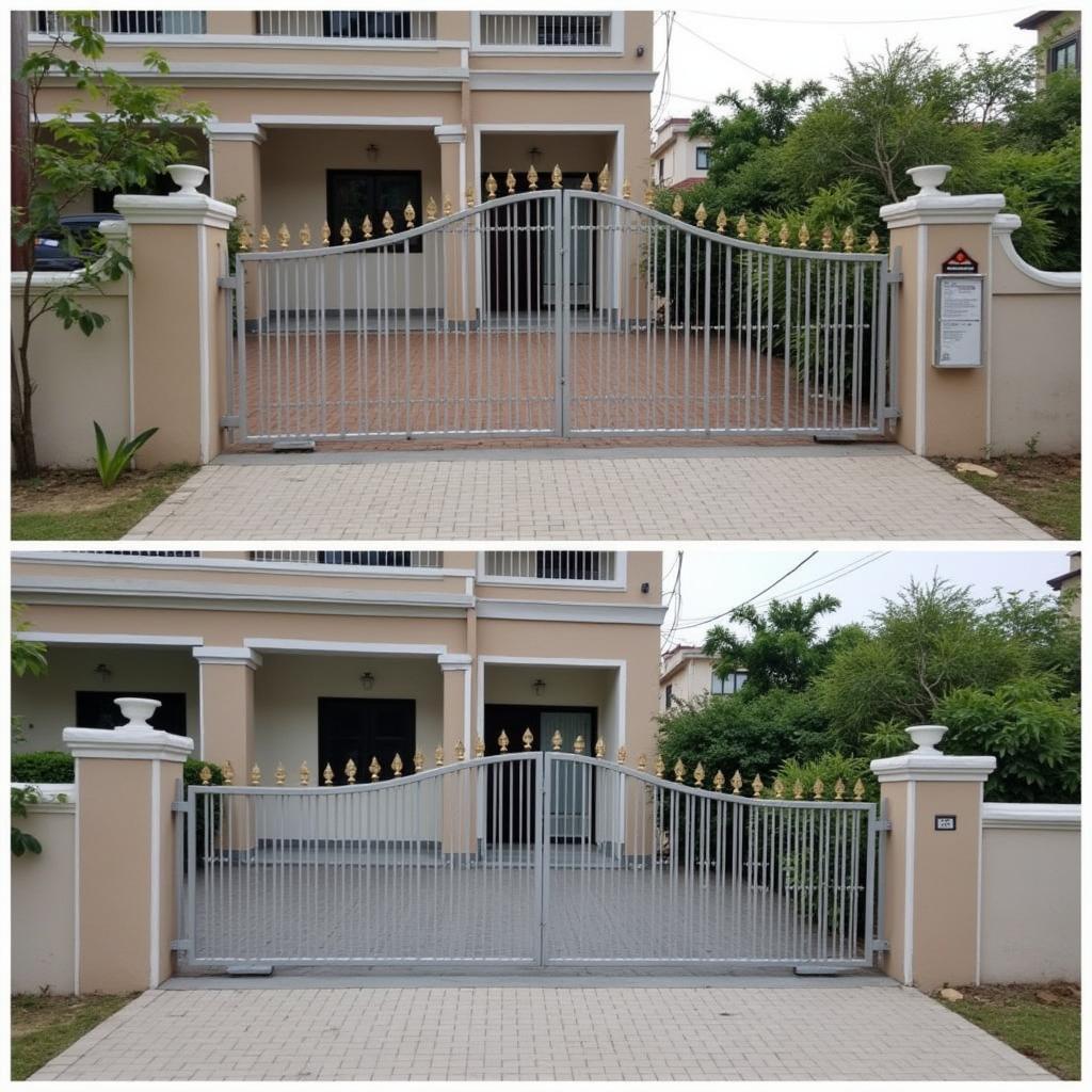 Dự án sửa chữa cửa sắt tại một nhà dân ở Quận Bình Thạnh, TPHCM, trước và sau khi thực hiện