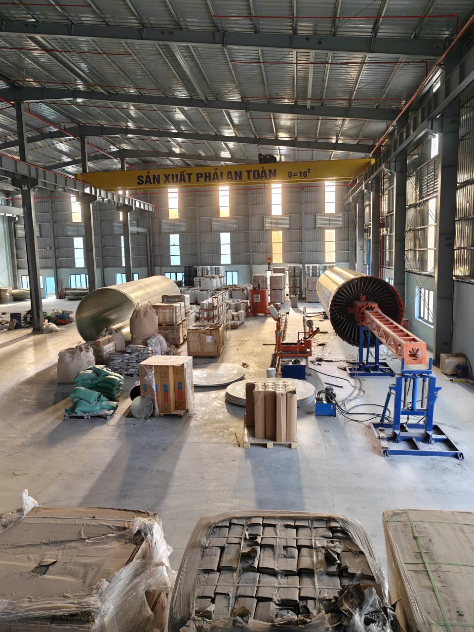 Hình ảnh Minh Tùng Composite thi công lắp đặt bể xử lý nước thải Composite 